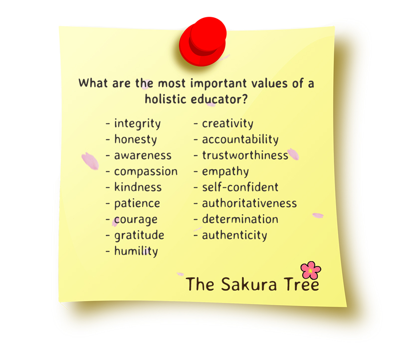 values of a holistic educator - thesakuratree.com